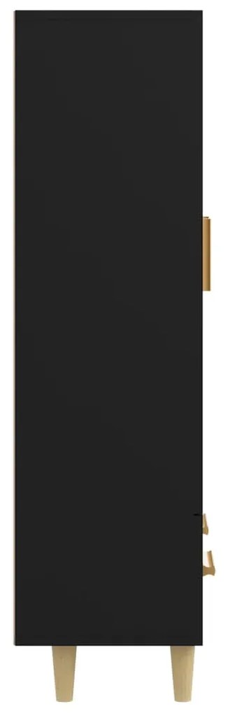 Armário alto 70x31x115 cm derivados de madeira preto