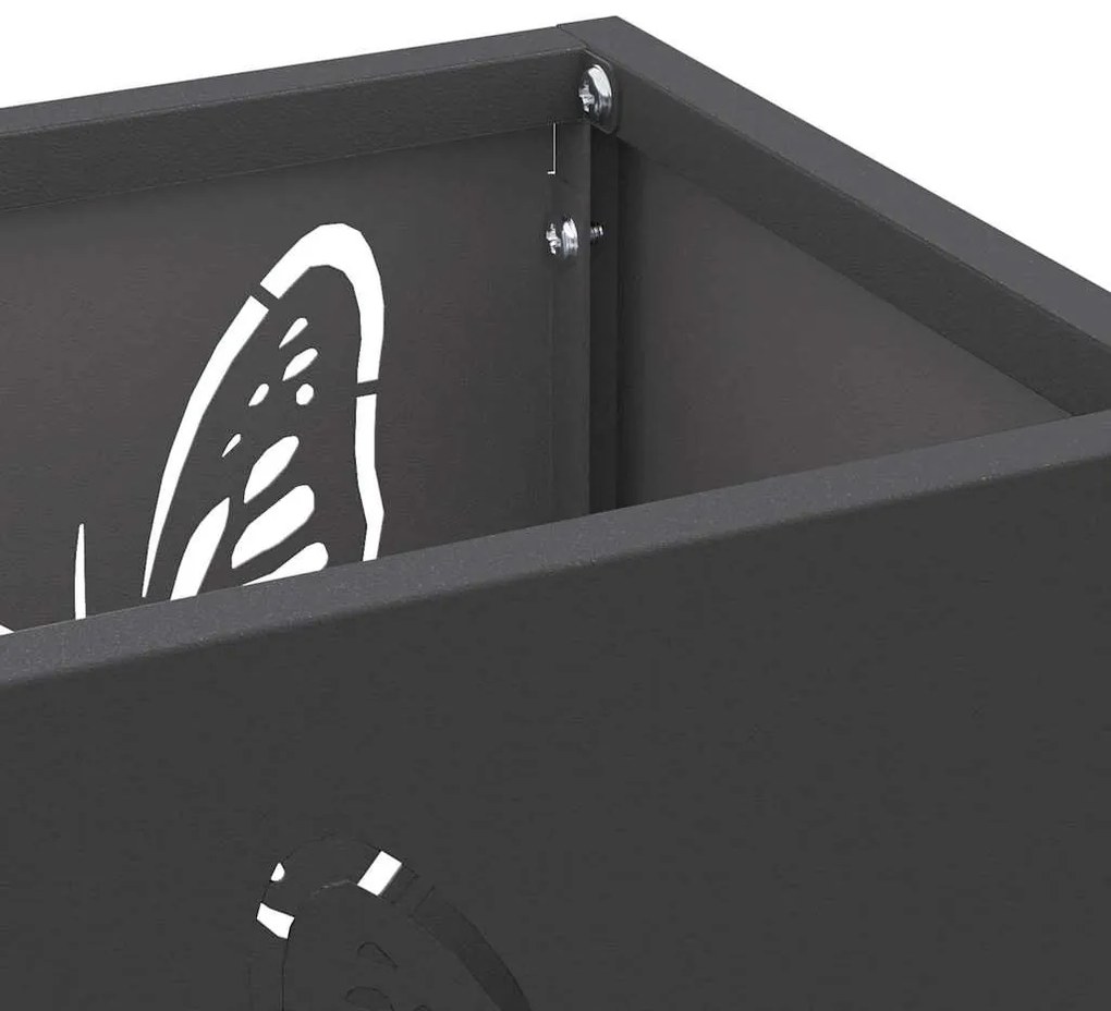 Suporte para Guarda-Chuva Preto Metal Médio Inlays Decorativas
