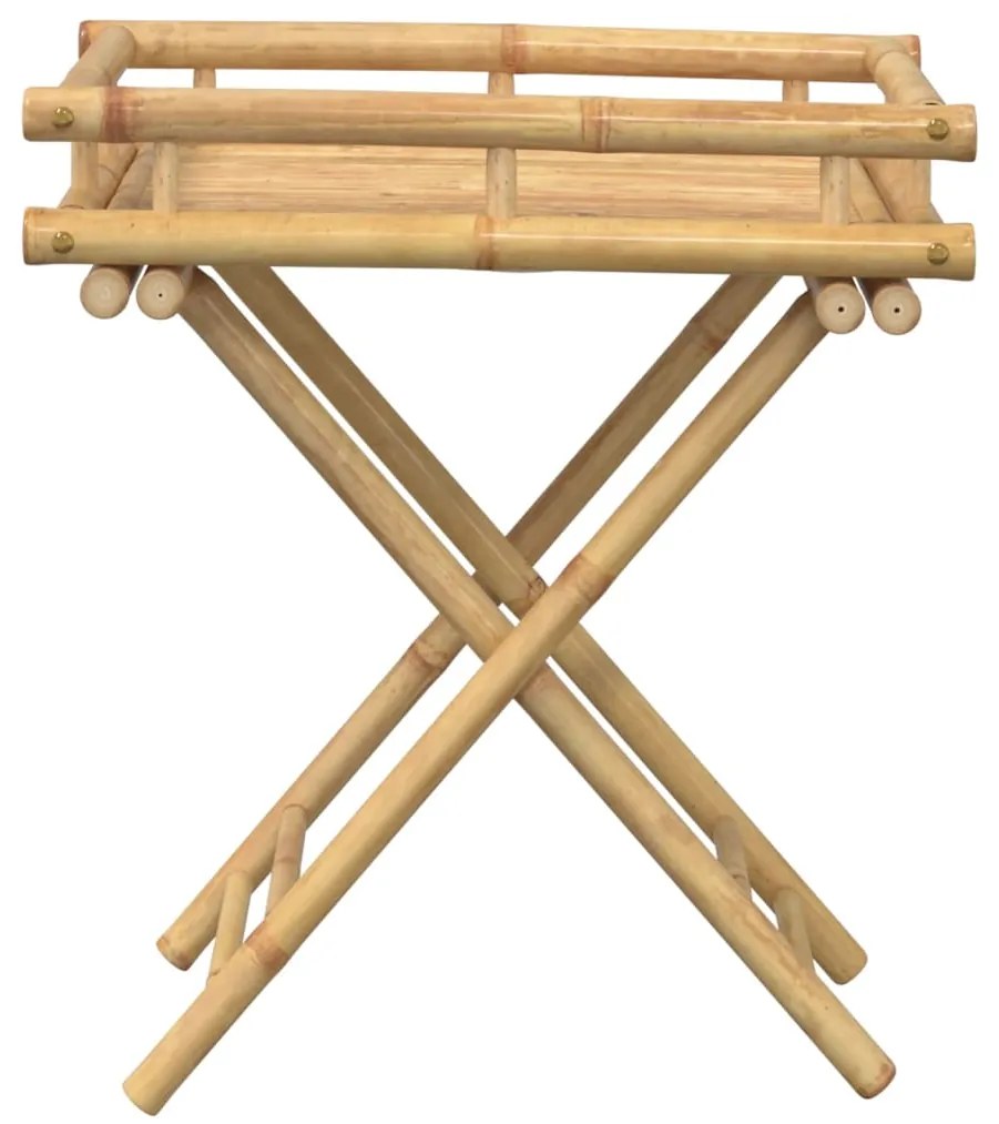 Mesa tabuleiro dobrável 60x40x68 cm bambu