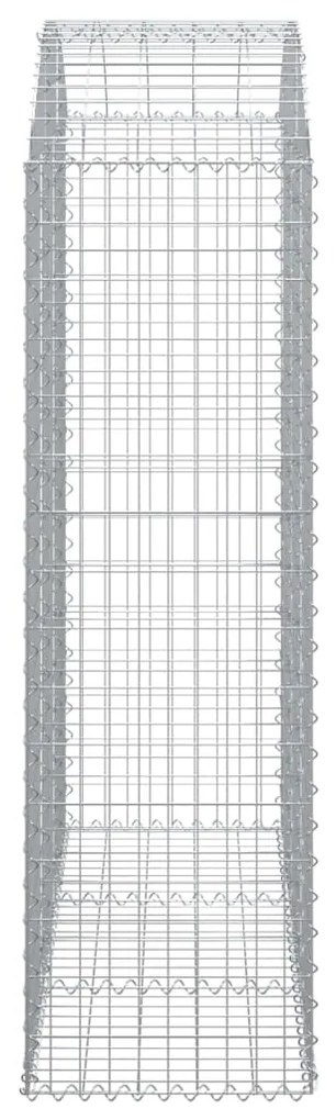 Cesto gabião arqueado 150x50x160/180 cm ferro galvanizado