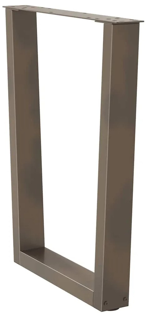 Pés para mesa de jantar em formato de V, 2 peças, aço natural, 70x(72-