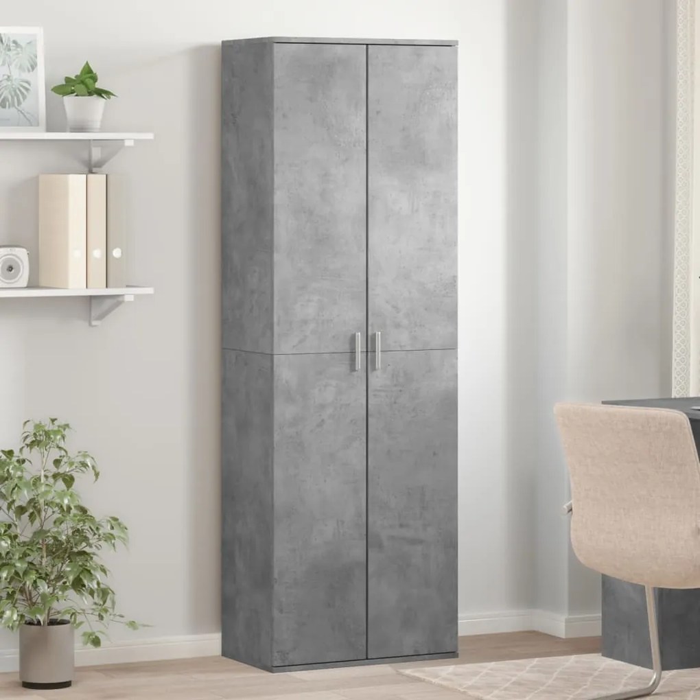 vidaXL Aparador alto 60x35x180cm derivados de madeira cinzento cimento