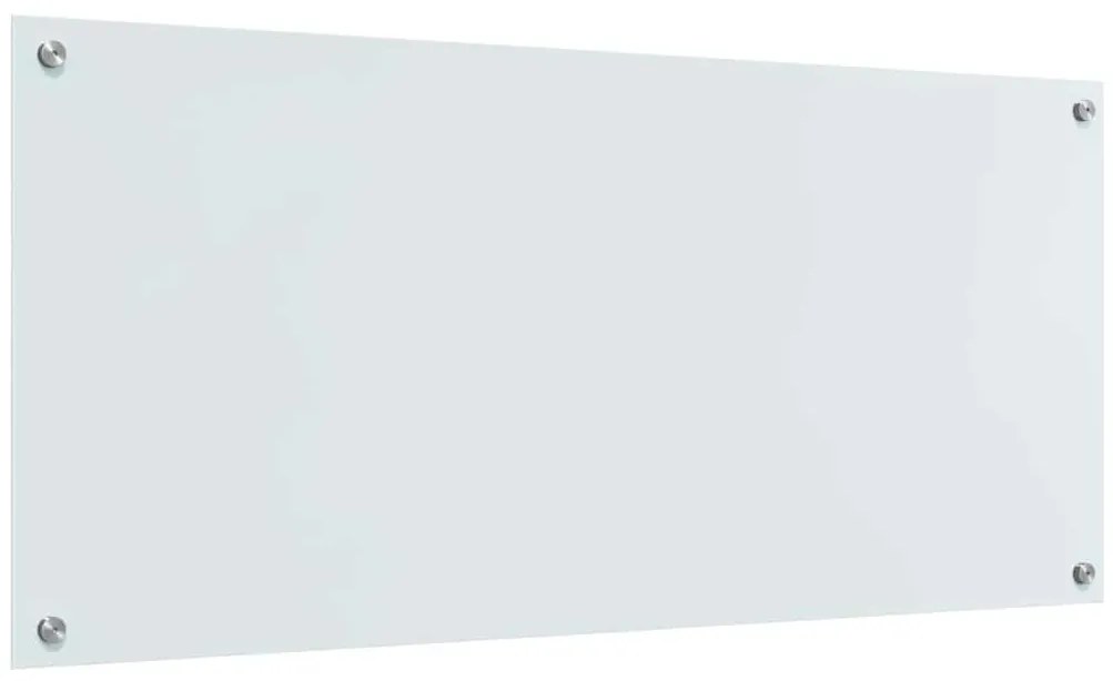 Revestimento de cozinha vidaXL Branco 110x50x0,6 cm em vidro temperado
