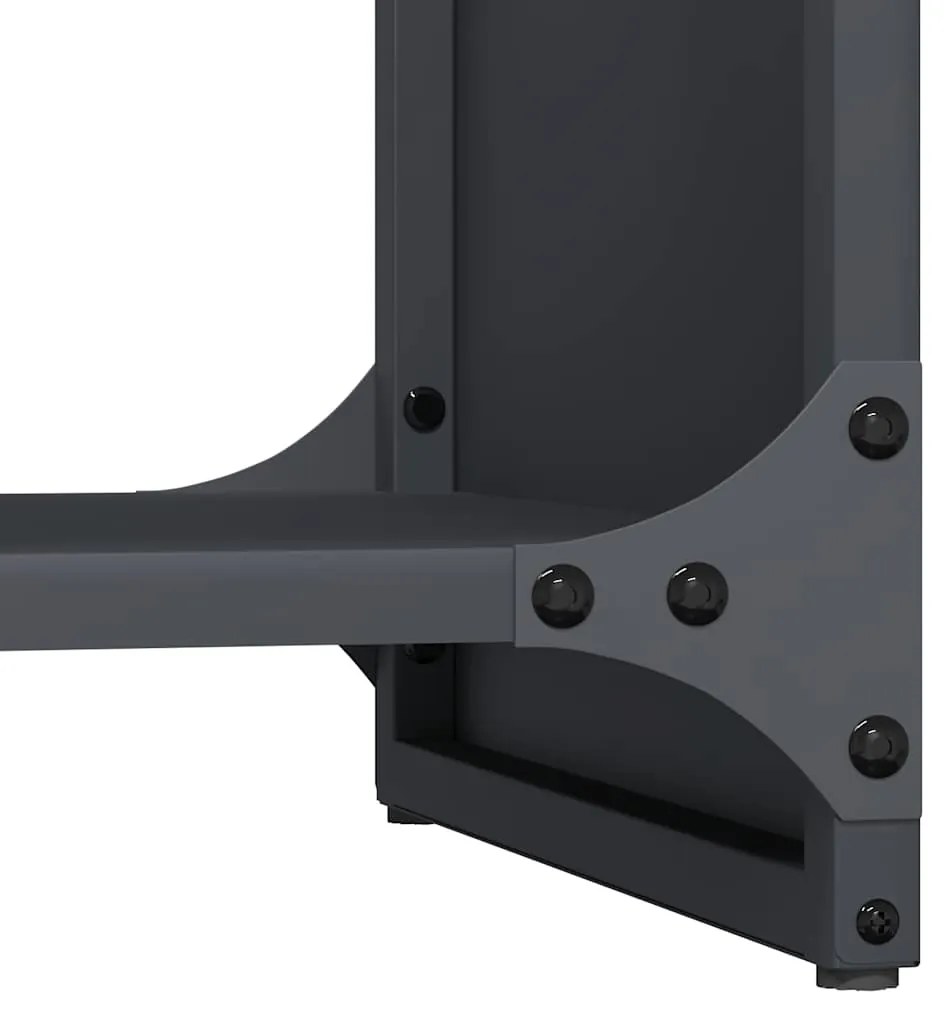 Suporte para lenha 40x30x80 cm aço laminado a frio antracite