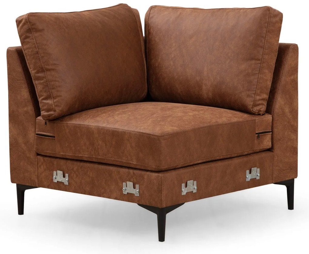 Sofá de Canto Porto Corner – Camel – 200 cm x 314 cm x 155 cm