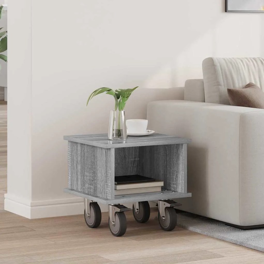 vidaXL Suporte para TV Cinza Sonoma 37 x 35 x 35 cm Madeira processada