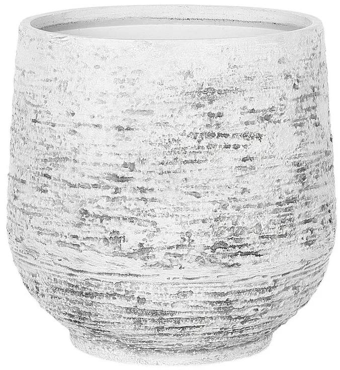 Vaso para plantas em fibra de argila cinzenta clara 48 x 48 x 53 cm DIONI Beliani