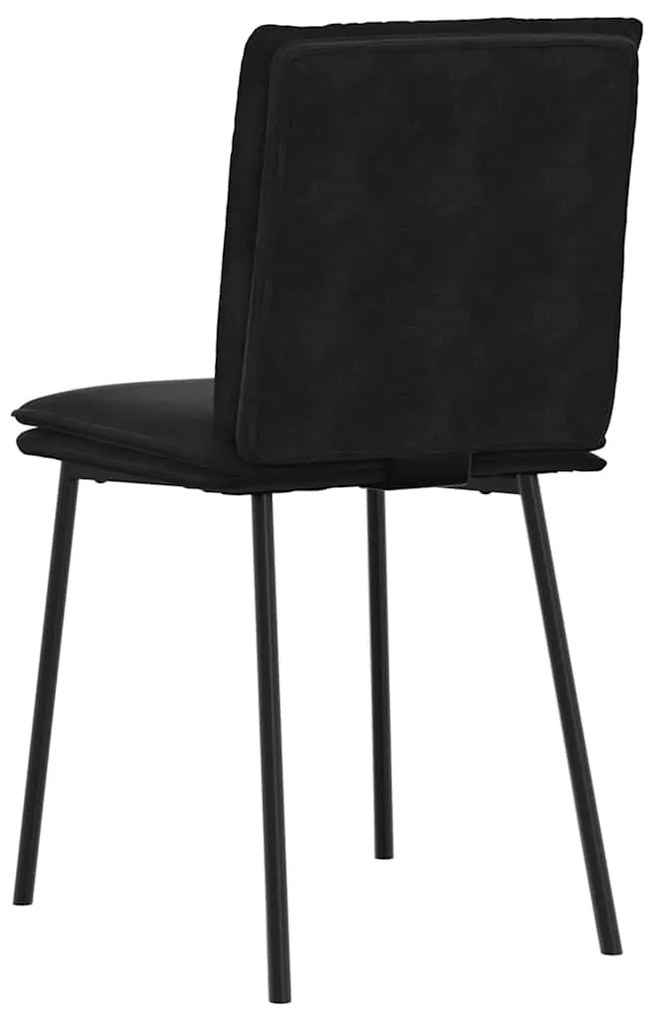 Cadeiras de jantar 2 pcs veludo preto