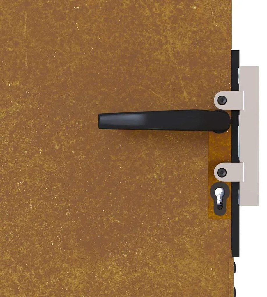 Portão de jardim 85x150 cm aço corten