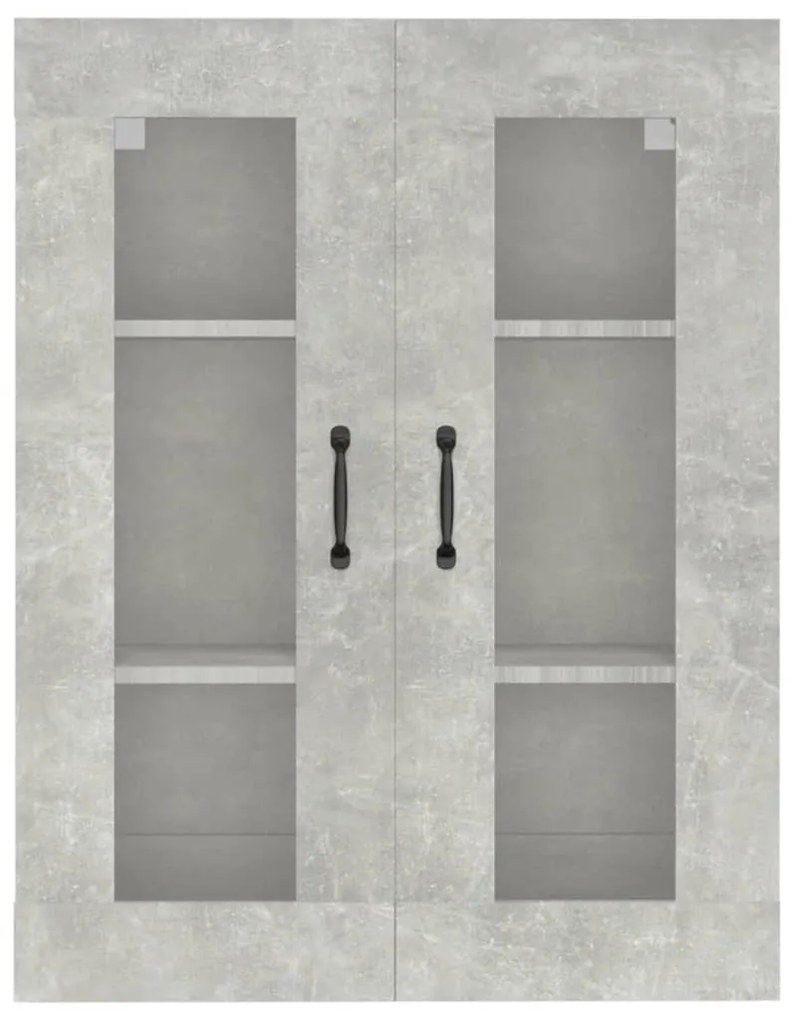 Armário de parede suspenso 69,5x34x90 cm cinzento cimento