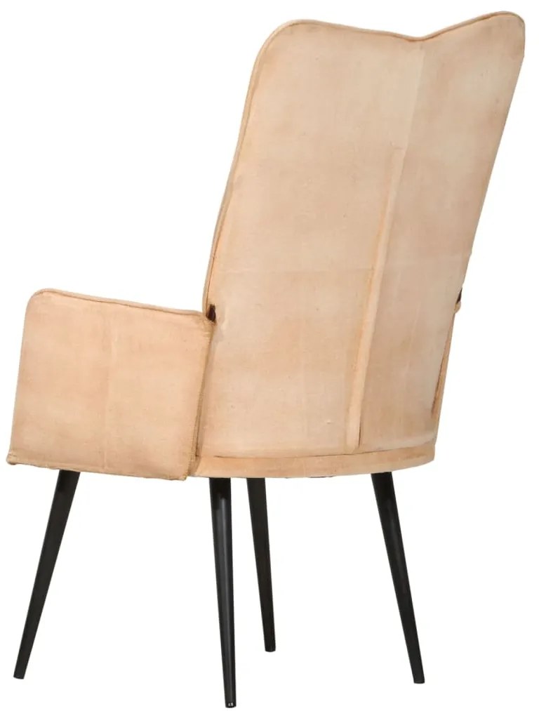 Poltrona de apoio lona cor creme