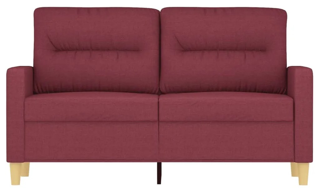 Sofá de 2 lugares tecido 120 cm vermelho tinto