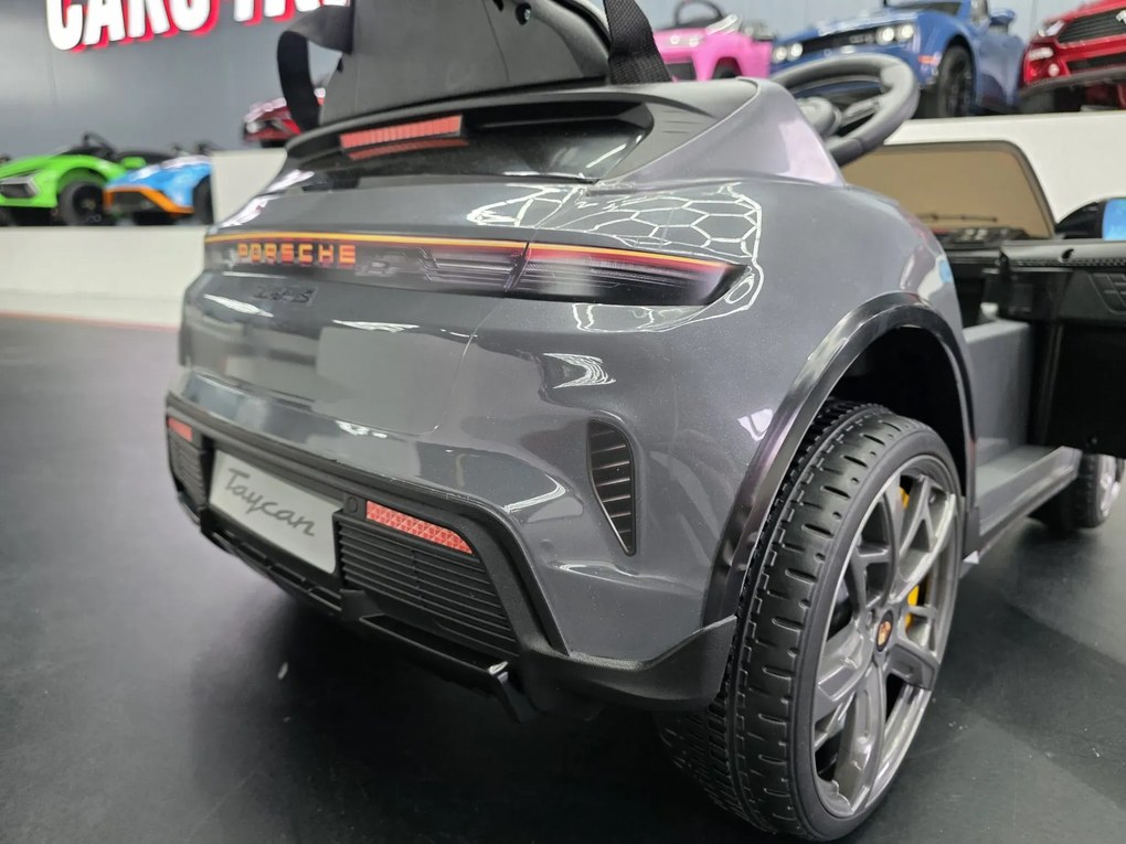 Carro Infantil bateria 12V Porsche Taycan Cinzento