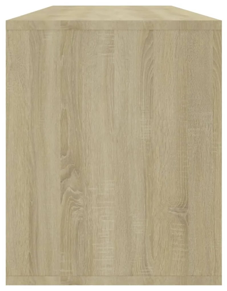 Móvel de TV 130x35x50 cm aglomerado cor carvalho sonoma