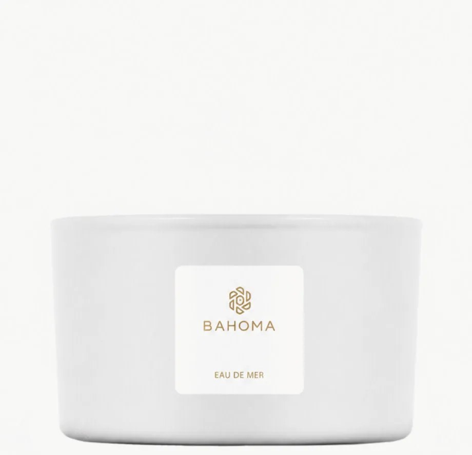 Vela perfumada com três pavios Obsidian (água do mar)