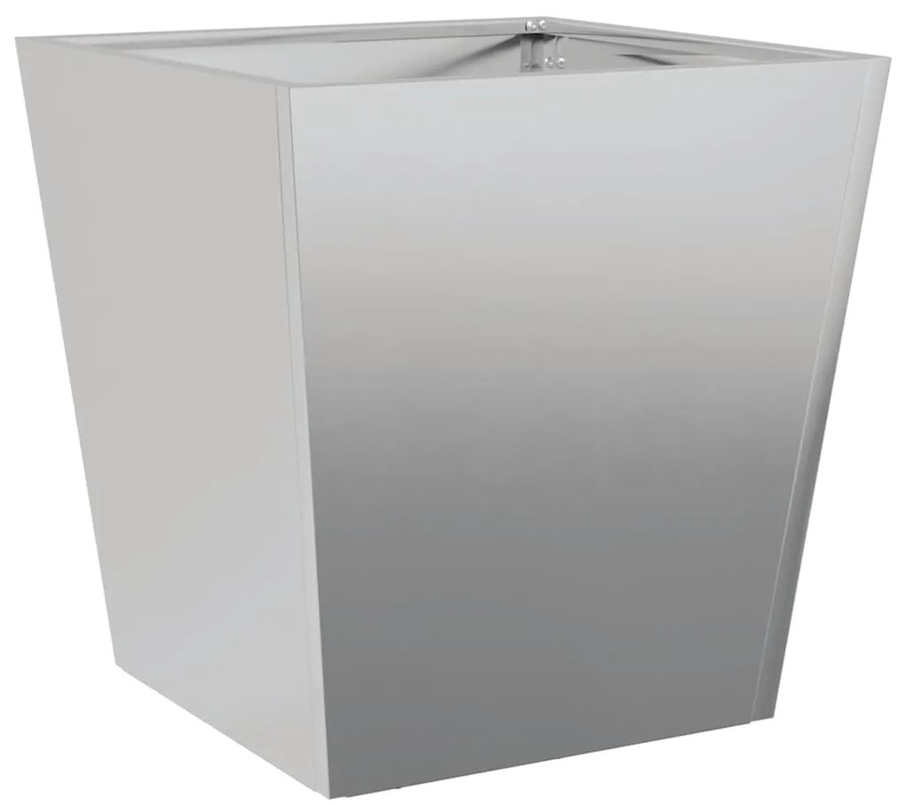 Vaso/floreira de jardim 40x40x40 cm aço galvanizado
