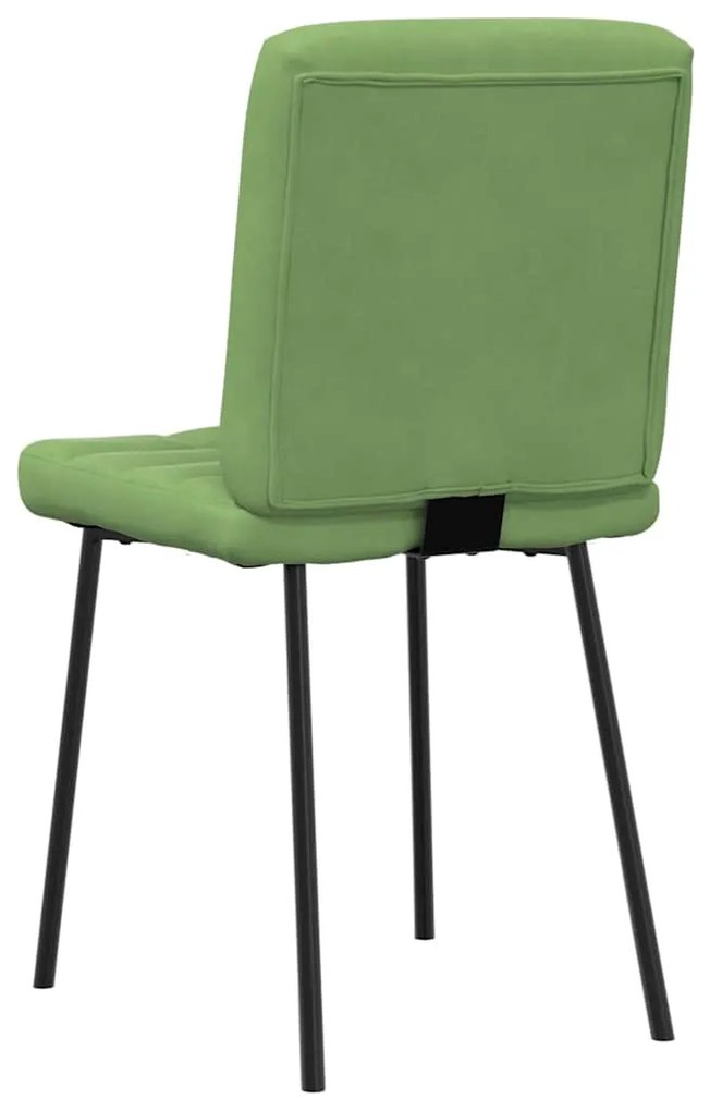 Cadeiras de jantar 2 pcs veludo verde-claro
