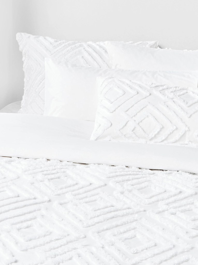 Capa de edredão em percal de algodão com acabamento tufado Phil