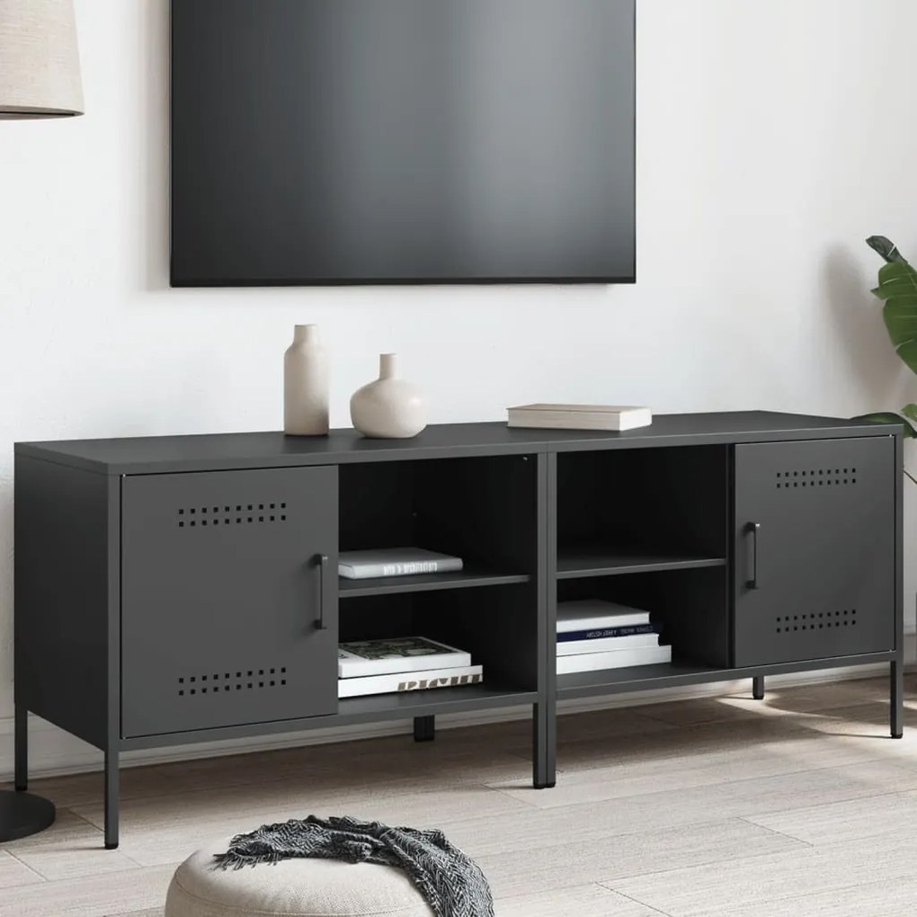 Móveis de TV 2 pcs 68x39x50,5 cm aço preto