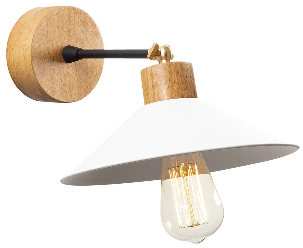 Aplique de Parede Manavgat – Branco – Diâmetro 24 cm, Altura 20 cm