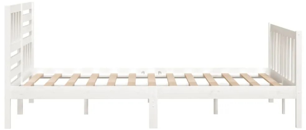 Estrutura de cama 120x200 cm madeira maciça branco