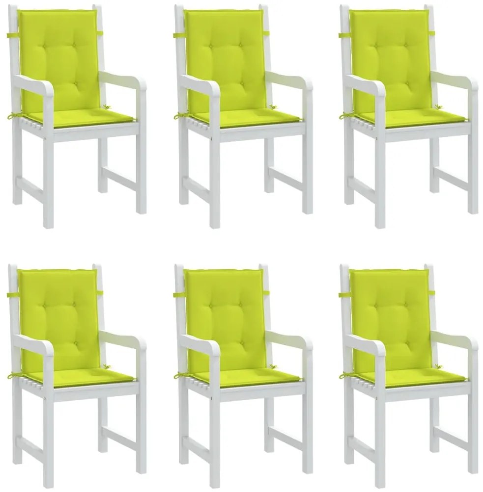 Almofadões lombares p/ cadeiras jardim 6pcs oxford verde brilh.