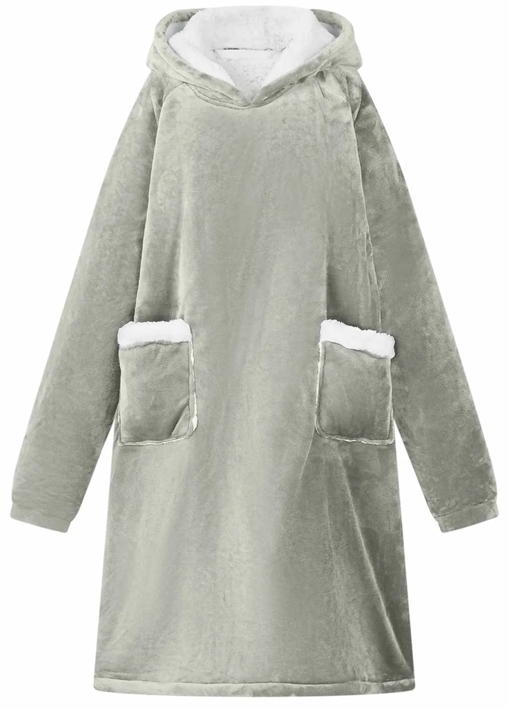 vidaXL Sweatshirt manta Cinzeto M Fleece e Flanela