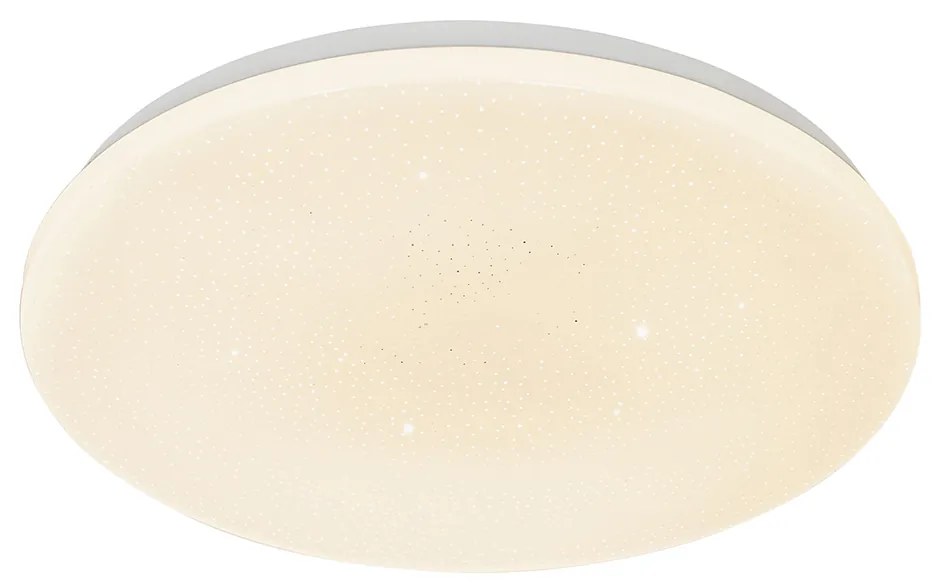 Candeeiro de teto inteligente branco 38 cm efeito estrela incl. LED com comando remoto - Extrema Moderno