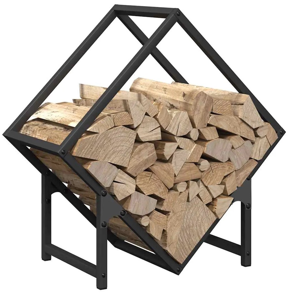 Suporte para lenha 50x25x50 cm aço laminado a frio preto