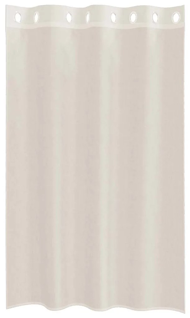 Cortinas de voile com ilhós 2 pcs creme 140x175 cm