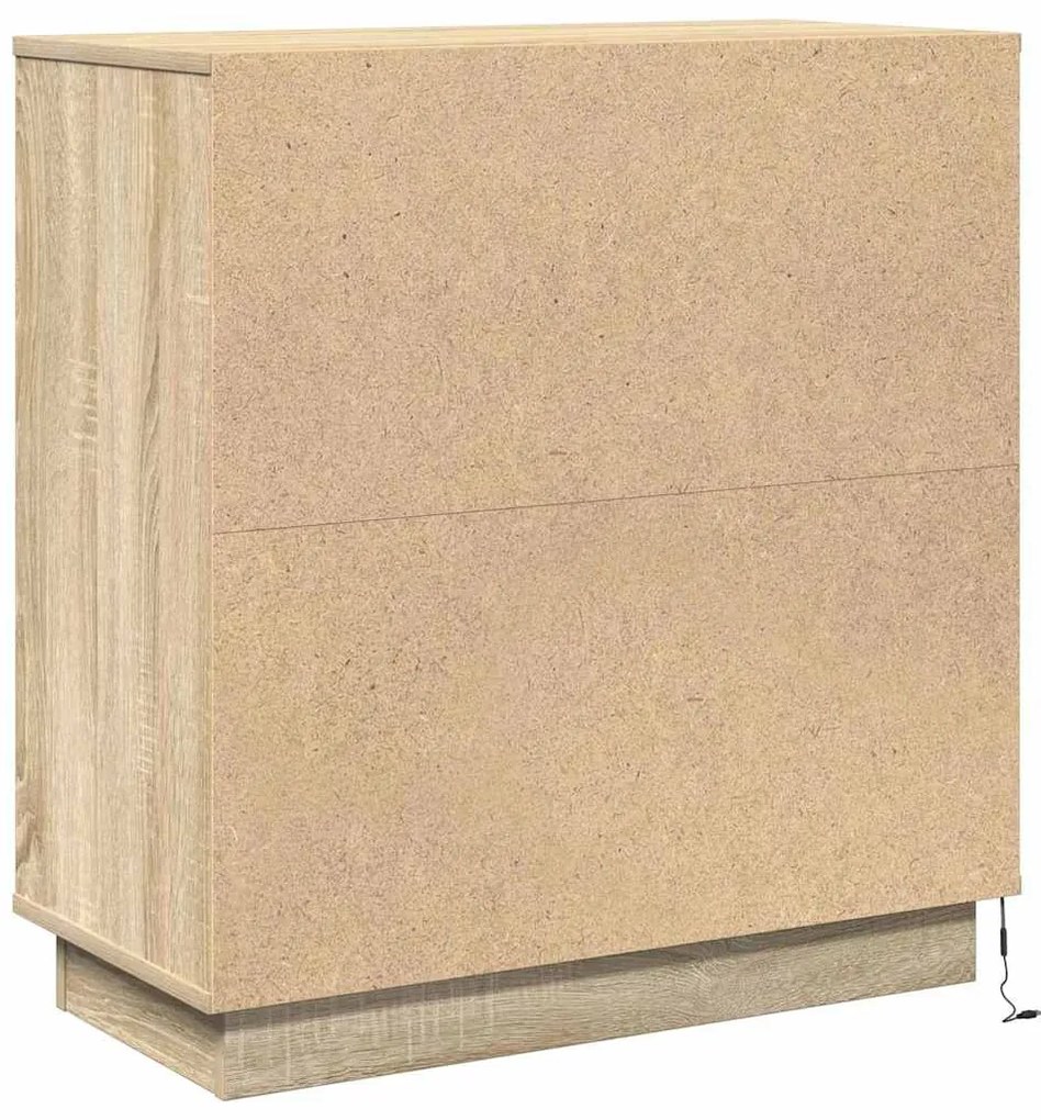 Cômoda com LED vidaXL Carvalho Sonoma 71x34,5x75 cm Madeira Engenharia