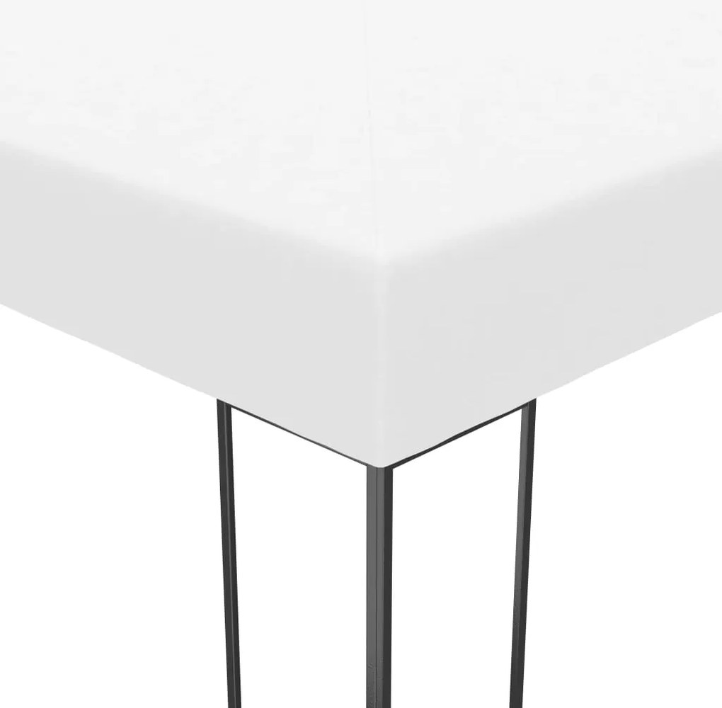 Gazebo com cordões de luzes LED 4x3x2,7 m branco
