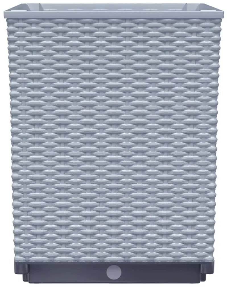 Vasos/floreiras 2 pcs 30x30x37 cm polipropileno cinzento-claro