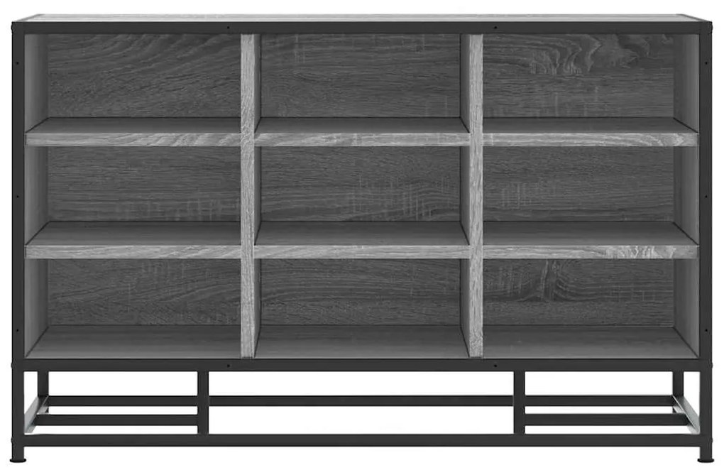 Banco para calçado sonoma 84x40x53,5 cm madeira metal cinzento