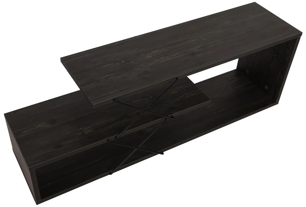 Móvel TV Zigzag – Castanho Escuro – 120 cm x 40 cm x 30 cm