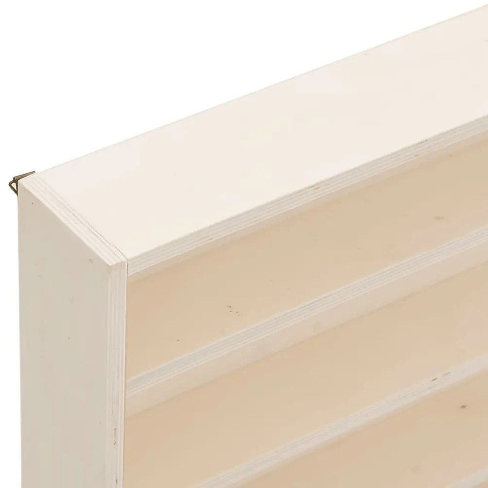 Vitrine de colecionador de madeira com portas 80x8,5x37 cm