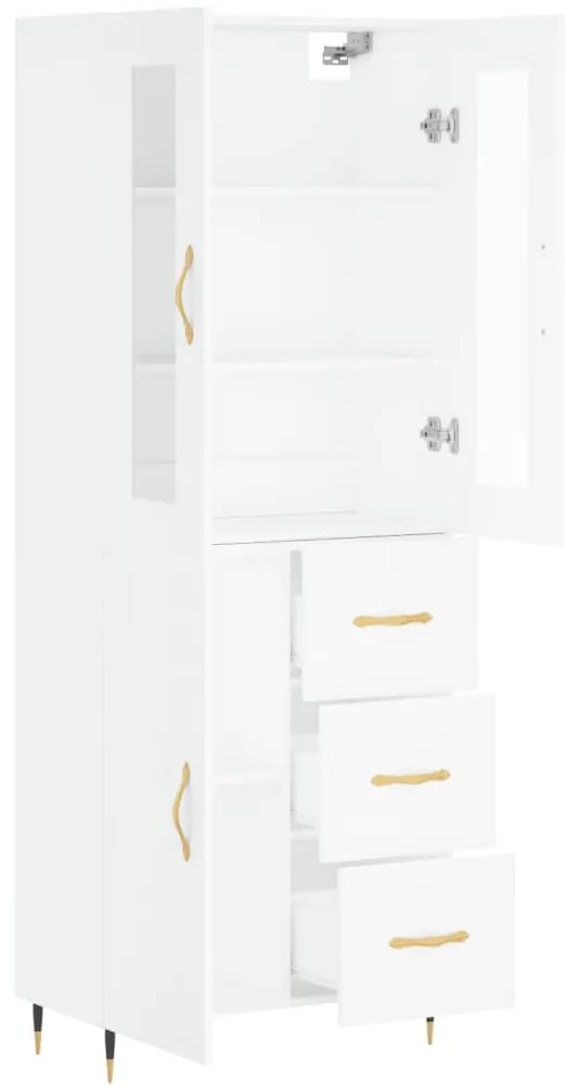 Armário alto 69,5x34x180 cm derivados de madeira branco