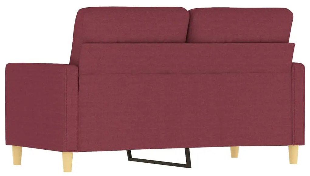 Sofá de 2 lugares tecido 120 cm vermelho tinto