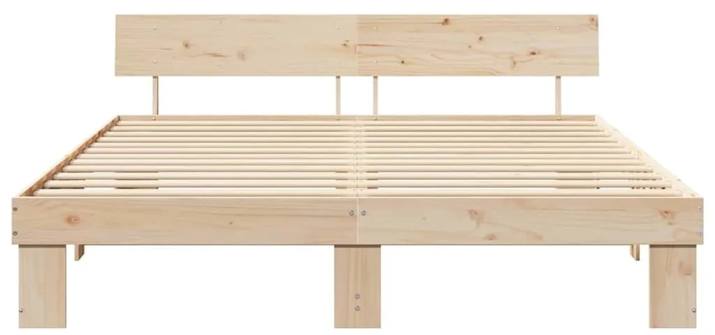 Estrutura da Cama com cabeceira Castanho 180 x 200 cm