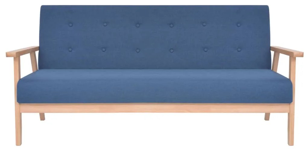 Conjunto de sofás 2 pcs tecido azul