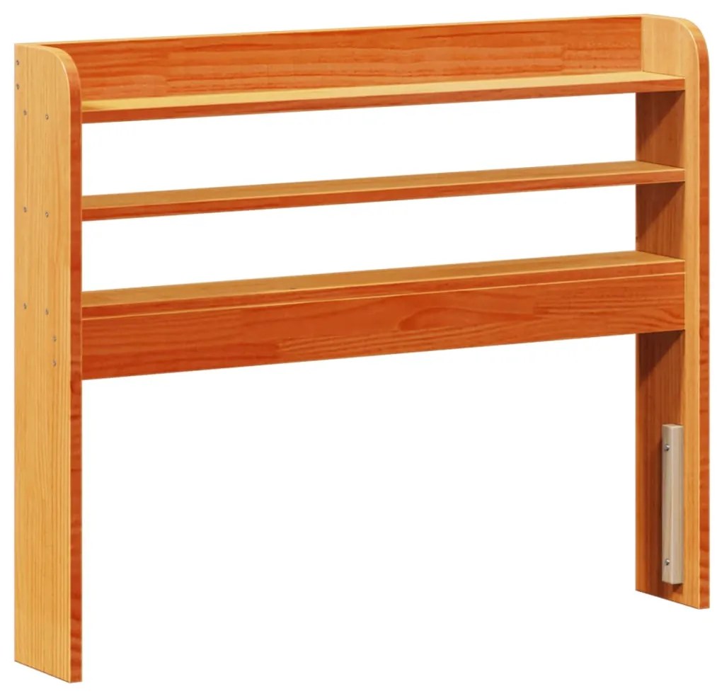 Cama sem colchão 90x200 cm pinho maciço castanho-mel