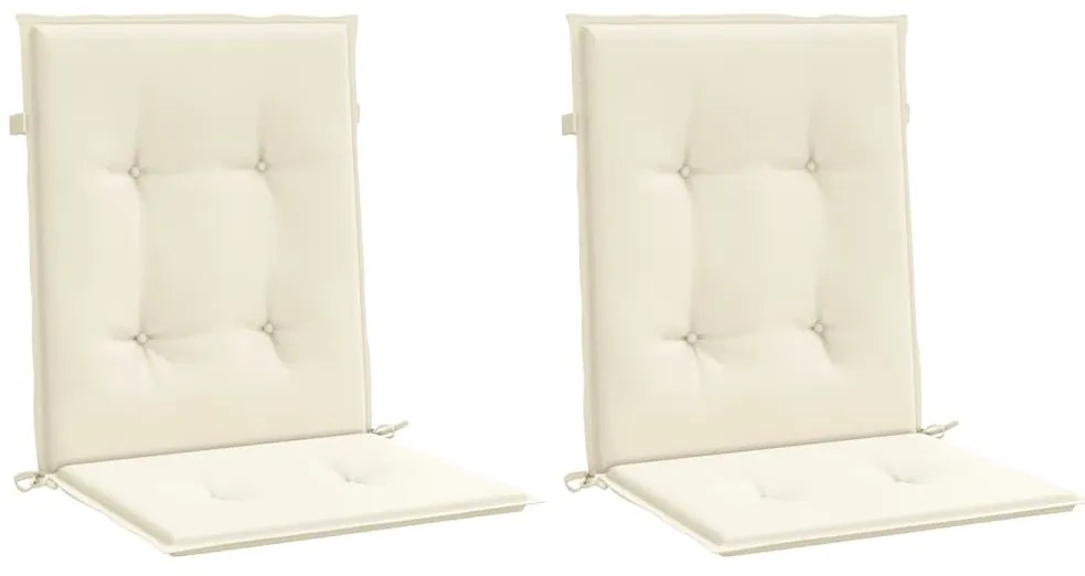 Almofadões lombares p/ cadeiras de jardim 2pcs oxford creme