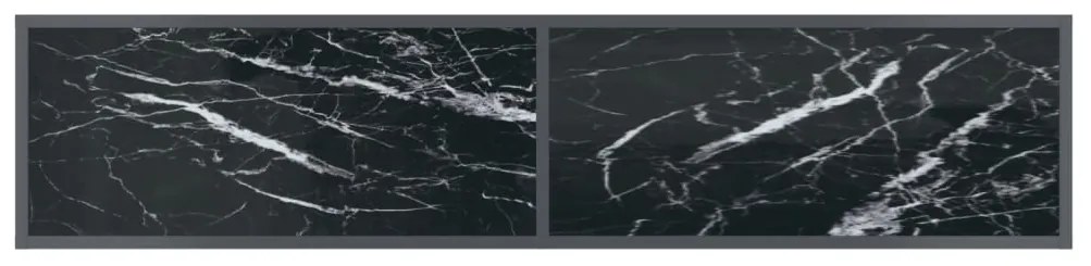 Mesa consola preto 160x35x75,5 cm vidro temperado
