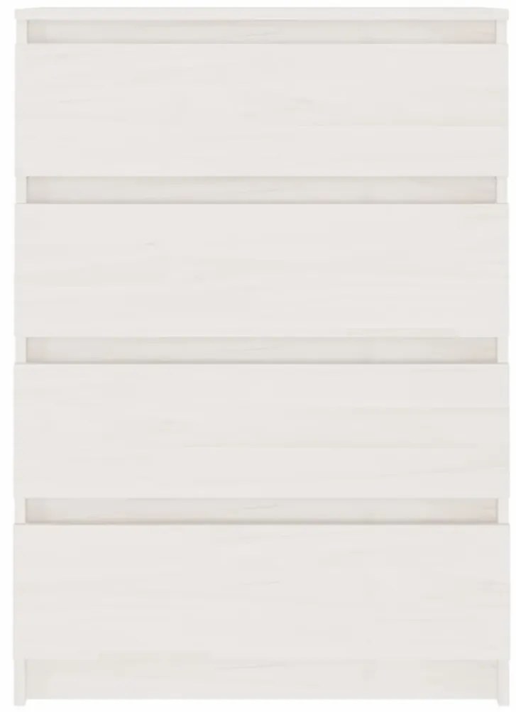 Armário de apoio pinho maciço 60x36x84 cm branco