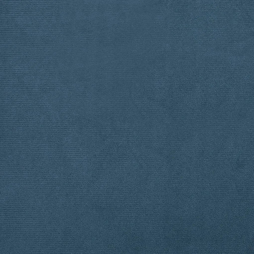 Poltrona com apoio de pés veludo azul-escuro