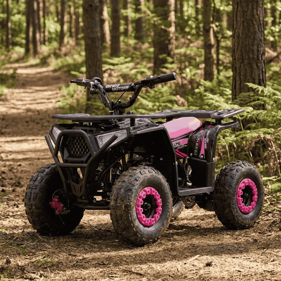 Moto 4 elétrica para crianças ATV Motors ESCAPE 800W Rosa