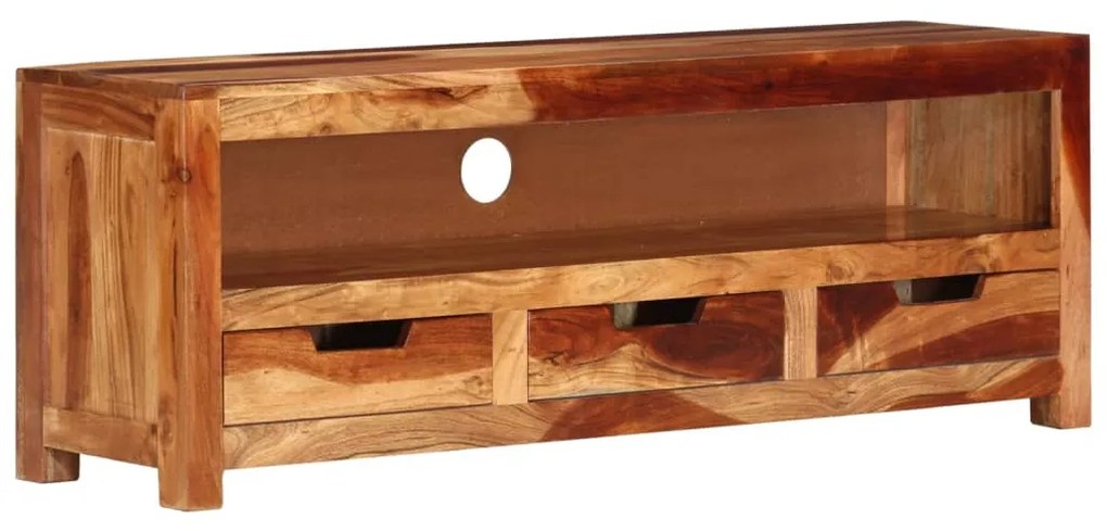 Móvel de TV 110x30x40 cm madeira de acácia maciça