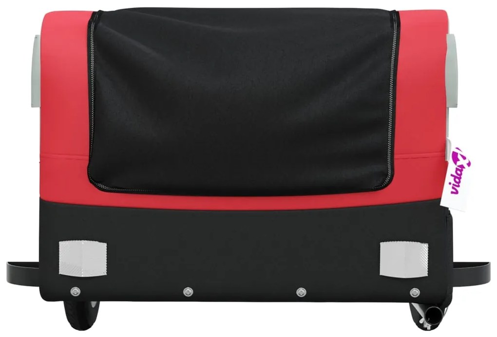 Reboque para bicicleta 30 kg ferro preto e vermelho