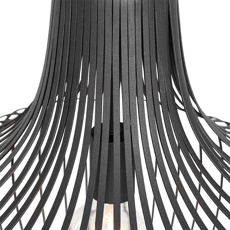 Candeeiro de suspensão moderno preto 48 cm - Saffira Moderno