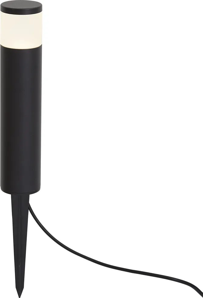Luminária de Poste Exterior Moderna 12V Preta Incl. LED IP65 - Voltaire Palo